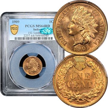 1909 Indian Cent (1c) Laidacker Collection Composite Image