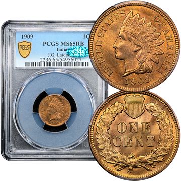 1909 Indian Cent (1c) Laidacker Collection Composite Image