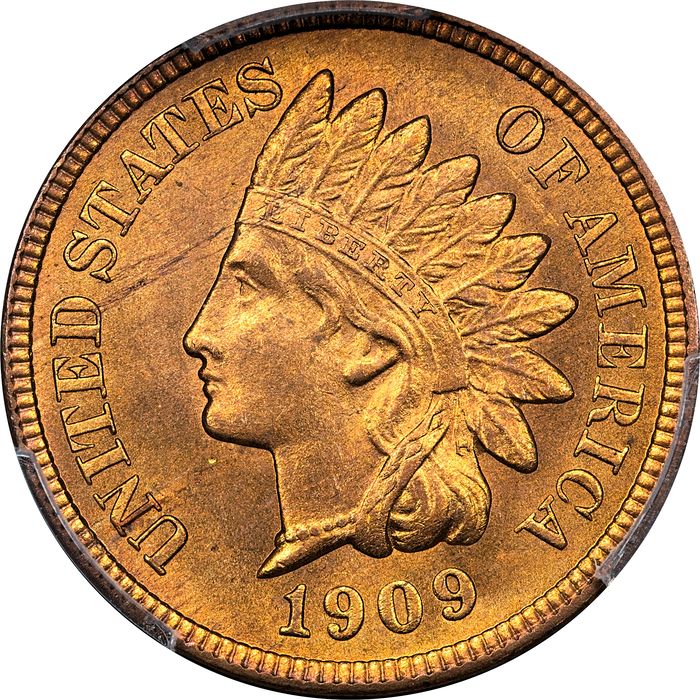 1909 Indian Cent (1c) Laidacker Collection Obverse Image