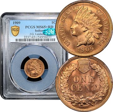 1909 Indian Cent (1c) Laidacker Collection Composite Image