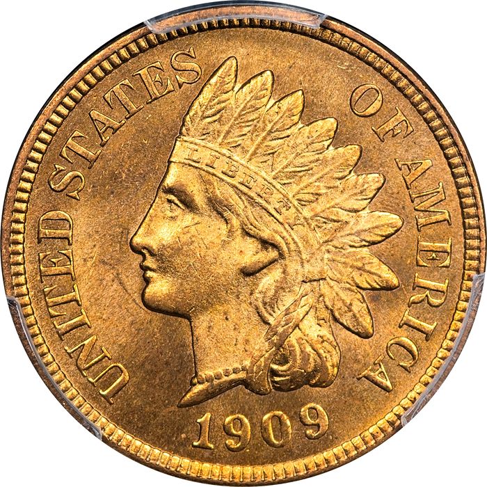 1909 Indian Cent (1c) Laidacker Collection Obverse Image