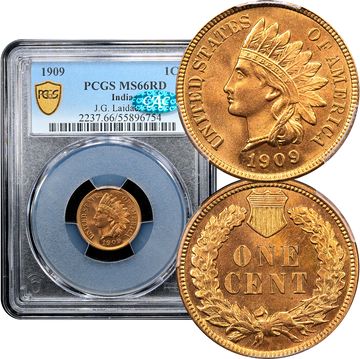 1909 Indian Cent (1c) Laidacker Collection Composite Image