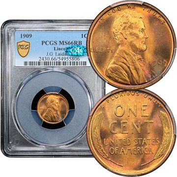 1909 Lincoln Cent (1c) Laidacker Collection Composite Image