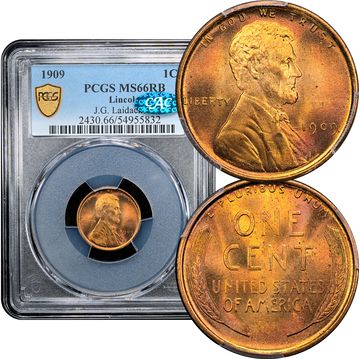 1909 Lincoln Cent (1c) Laidacker Collection Composite Image
