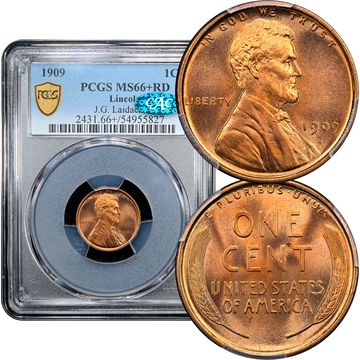 1909 Lincoln Cent (1c) Laidacker Collection Composite Image