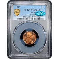1909 Lincoln Cent (1c) Laidacker Collection Obverse Slab Image