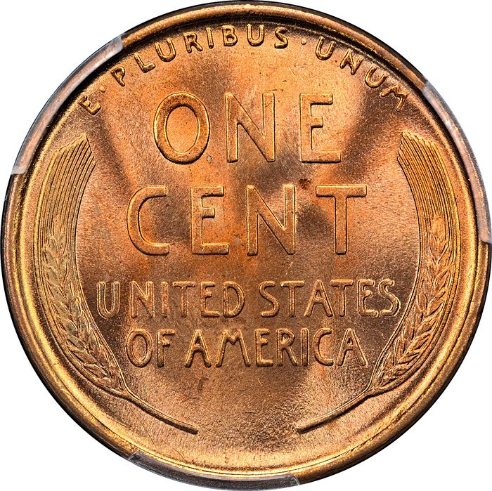 1909 Lincoln Cent (1c) Laidacker Collection Reverse Image