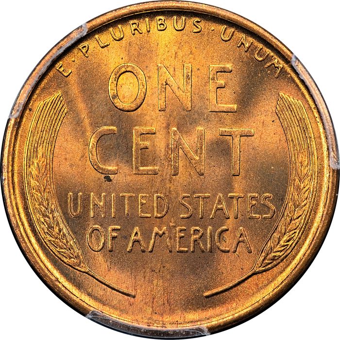1909 Lincoln Cent (1c) Laidacker Collection Reverse Image