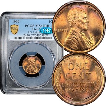 1909 Lincoln Cent (1c) Laidacker Collection Composite Image