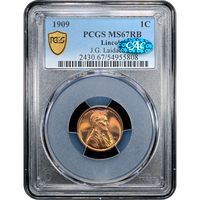 1909 Lincoln Cent (1c) Laidacker Collection Obverse Slab Image
