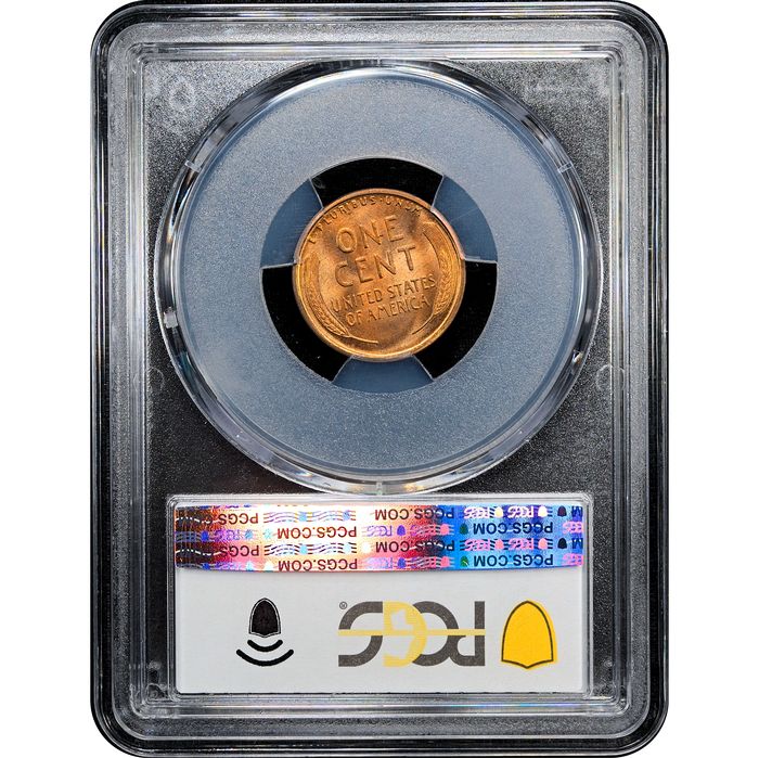 1909 Lincoln Cent (1c) Laidacker Collection Reverse Slab Image