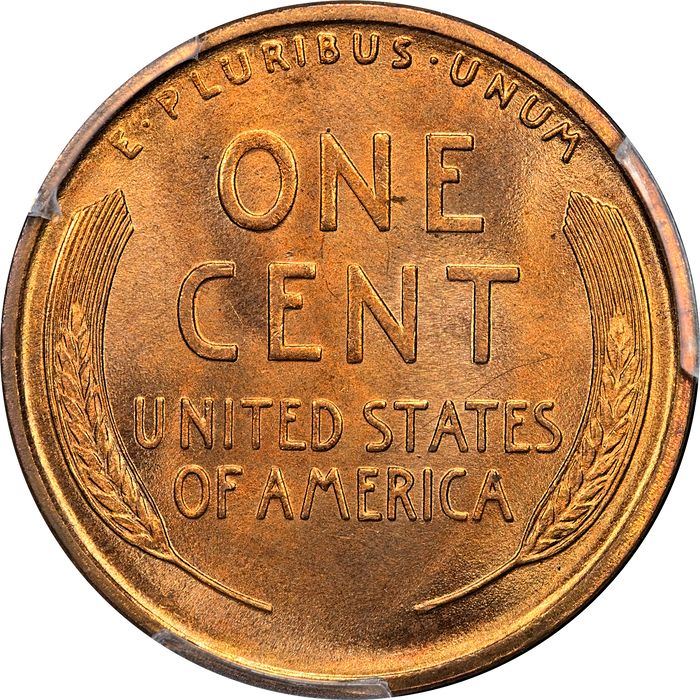 1909 Lincoln Cent (1c) Laidacker Collection Reverse Image