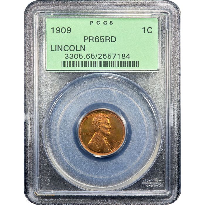 1909 Lincoln Cent (1c) OGH Obverse Slab Image