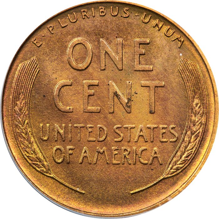 1909 Lincoln Cent (1c) OGH Reverse Image