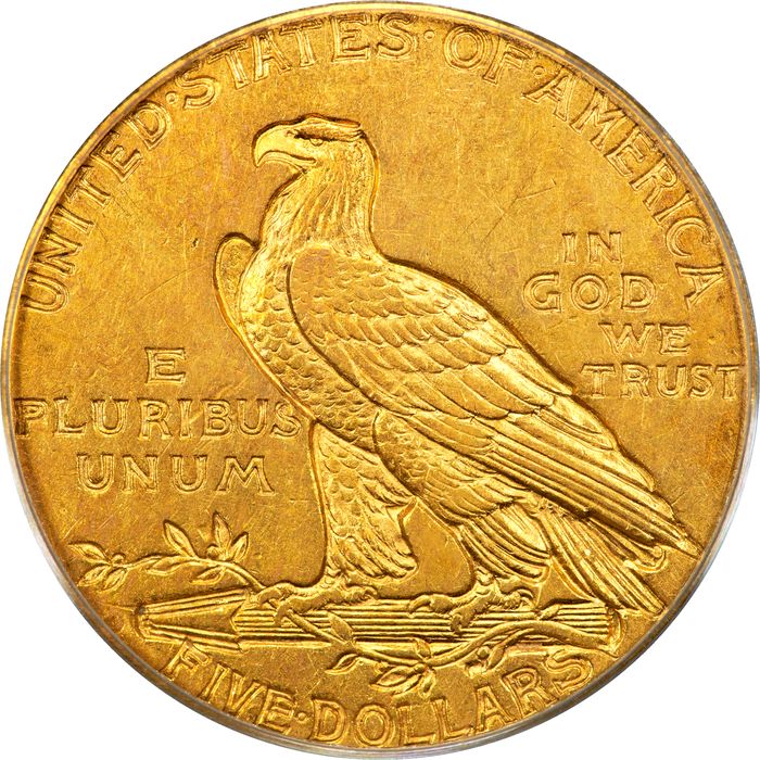 1909-O Indian Gold Half Eagle ($5) OGH Photo 4