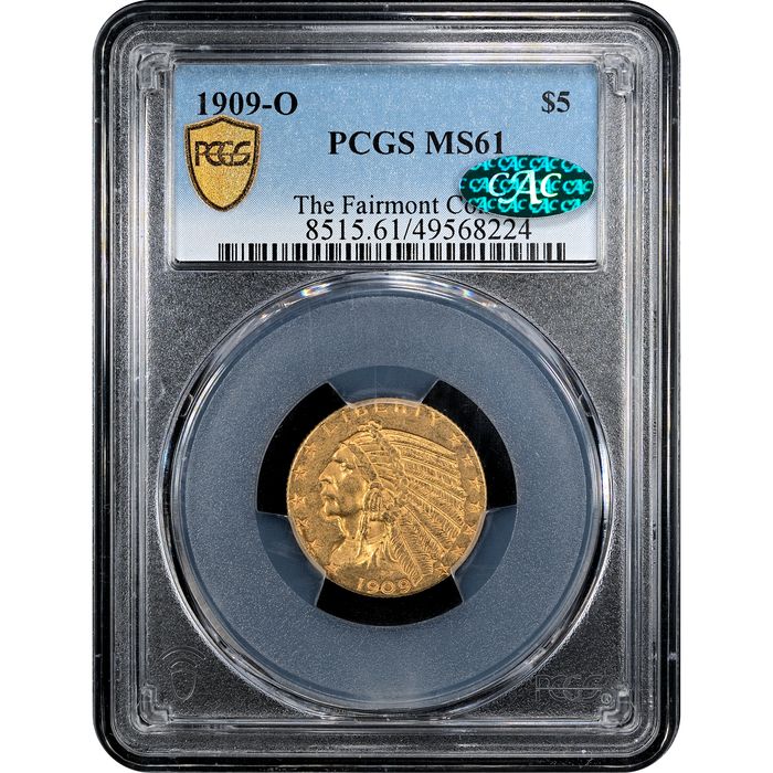 1909-O Indian Gold Half Eagle ($5) Obverse Slab Image