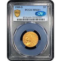 1909-S Indian Gold Half Eagle ($5) Obverse Slab Image
