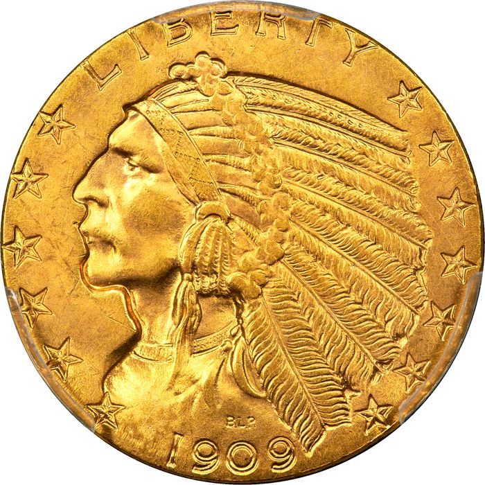 1909-S Indian Gold Half Eagle ($5) Obverse Image