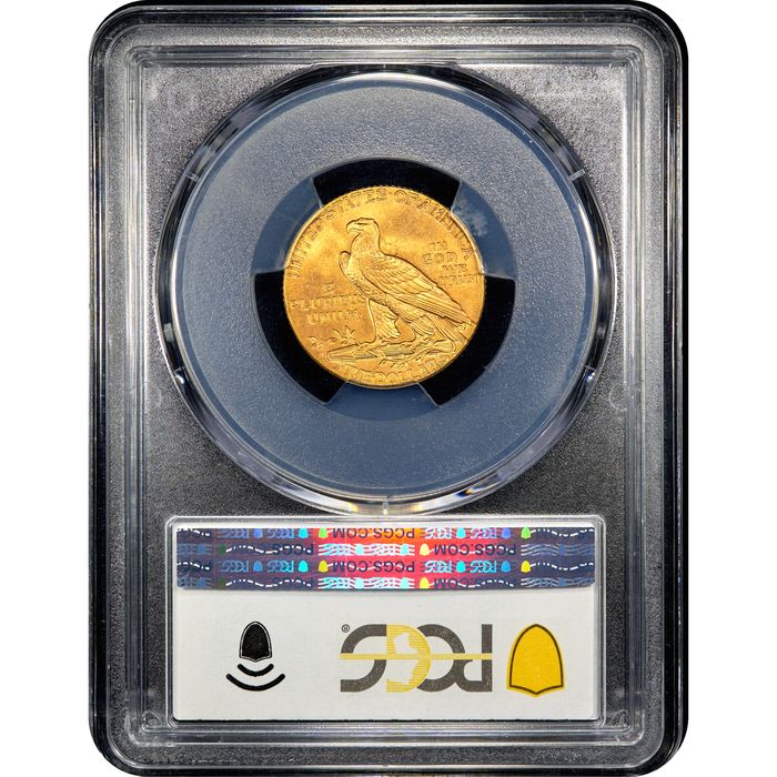 1909-S Indian Gold Half Eagle ($5) Reverse Slab Image
