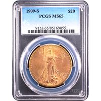1909-S Saint-Gaudens Gold Double Eagle ($20) Obverse Slab Image