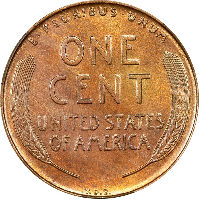 1909-S VDB Lincoln Cent (1c) Reverse Image