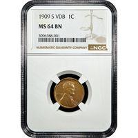 1909-S VDB Lincoln Cent (1c) Obverse Slab Image