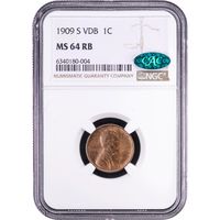 1909-S VDB Lincoln Cent (1c) Obverse Slab Image