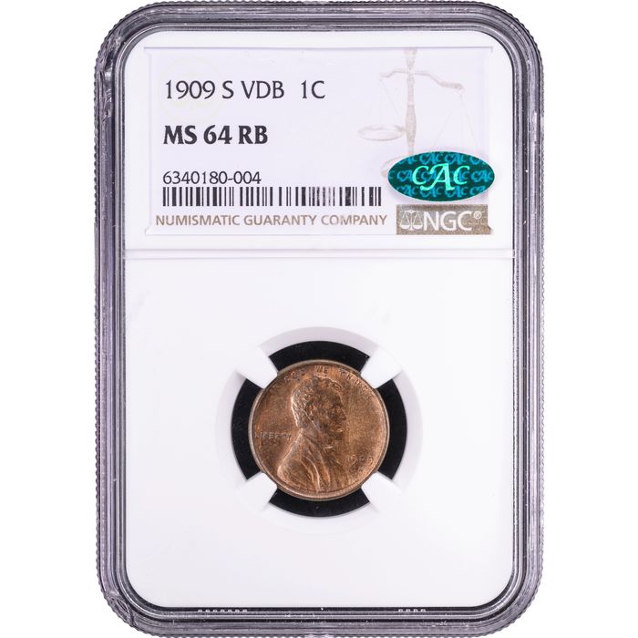 1909-S VDB Lincoln Cent (1c) Obverse Slab Image