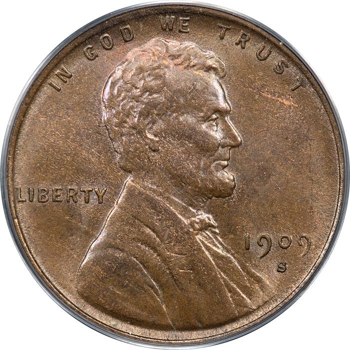 1909-S VDB Lincoln Cent (1c) OGH Obverse Image