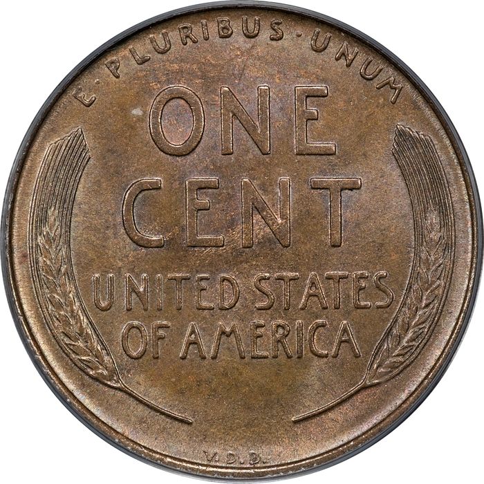 1909-S VDB Lincoln Cent (1c) OGH Reverse Image