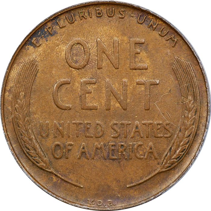 1909-S VDB Lincoln Cent (1c) OGH Reverse Image