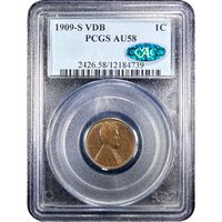 1909-S VDB Lincoln Cent (1c) Obverse Slab Image