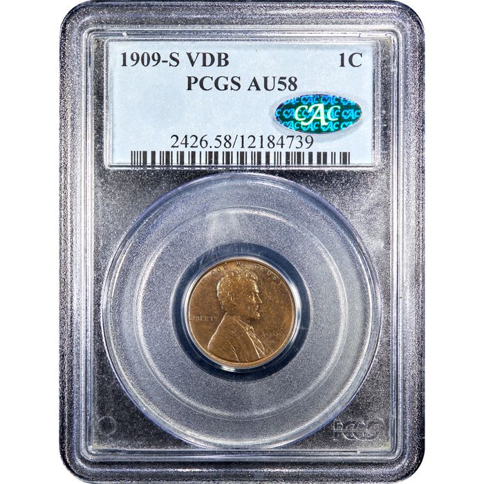 1909-S VDB Lincoln Cent (1c) Obverse Slab Image
