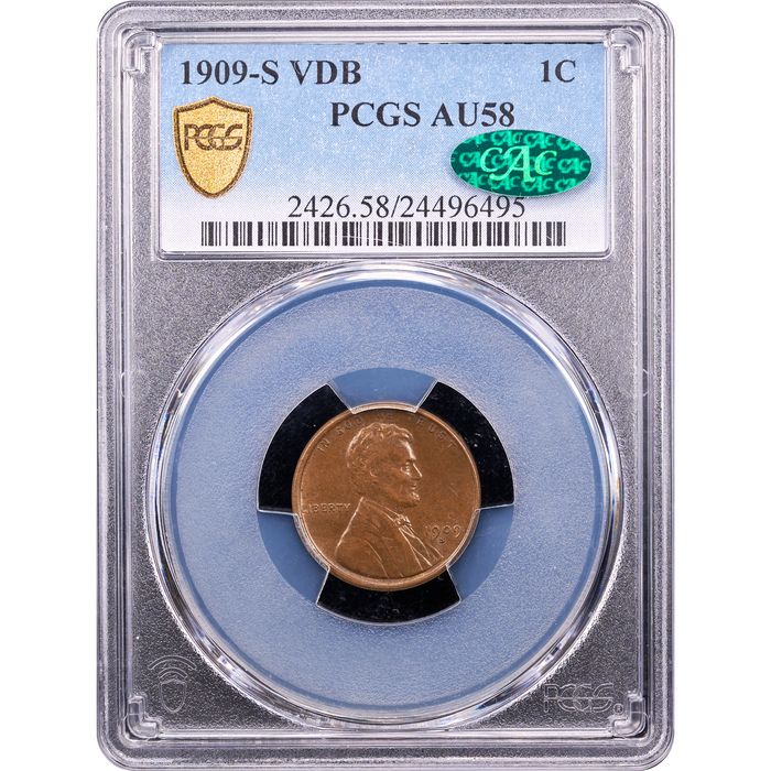 1909-S VDB Lincoln Cent (1c) Obverse Slab Image