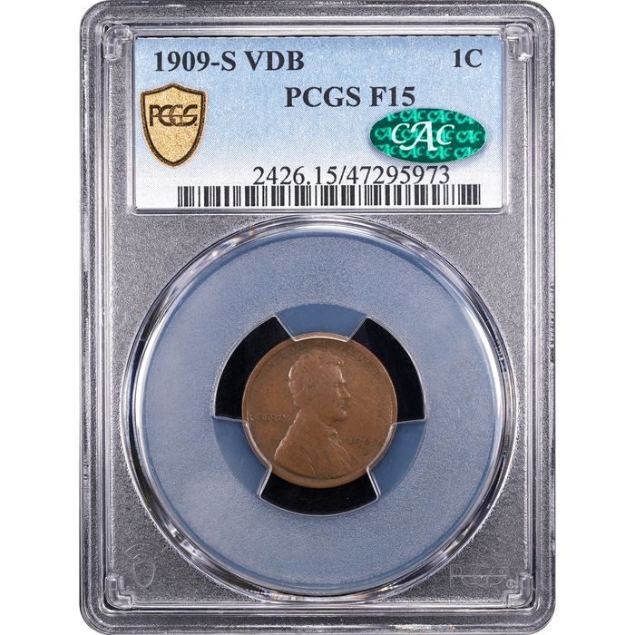 1909-S VDB Lincoln Cent (1c) Obverse Slab Image