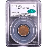 1909-S VDB Lincoln Cent (1c) Obverse Slab Image