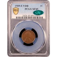 1909-S VDB Lincoln Cent (1c) Obverse Slab Image