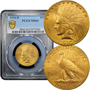1910-D Indian Gold Eagle ($10) Composite Image