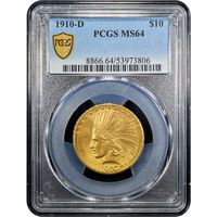 1910-D Indian Gold Eagle ($10) Obverse Image