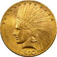 1910-D Indian Gold Eagle ($10) Photo 3