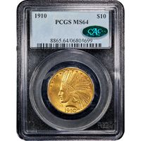 1910 Indian Gold Eagle ($10) Obverse Slab Image