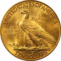 1910 Indian Gold Eagle ($10) Reverse Image