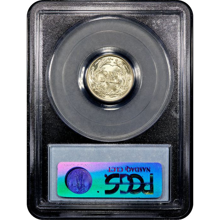 1911 Barber Dime (10c) Reverse Slab Image