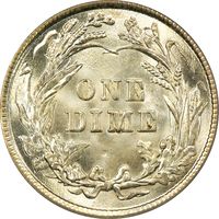 1911 Barber Dime (10c) Reverse Image