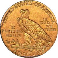 1911-D Indian Gold Quarter Eagle ($2.50) Strong D Reverse Image
