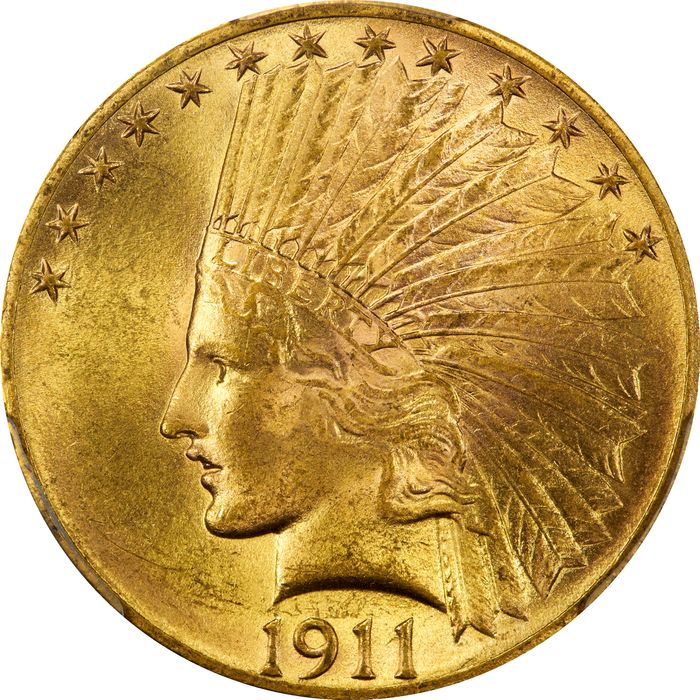 1911 Indian Gold Eagle ($10) Photo 3