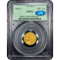 1911 Indian Gold Quarter Eagle ($2.50) OGH Obverse Image