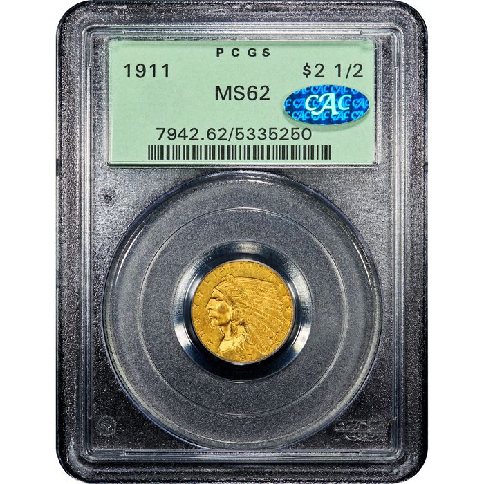 1911 Indian Gold Quarter Eagle ($2.50) OGH Obverse Image