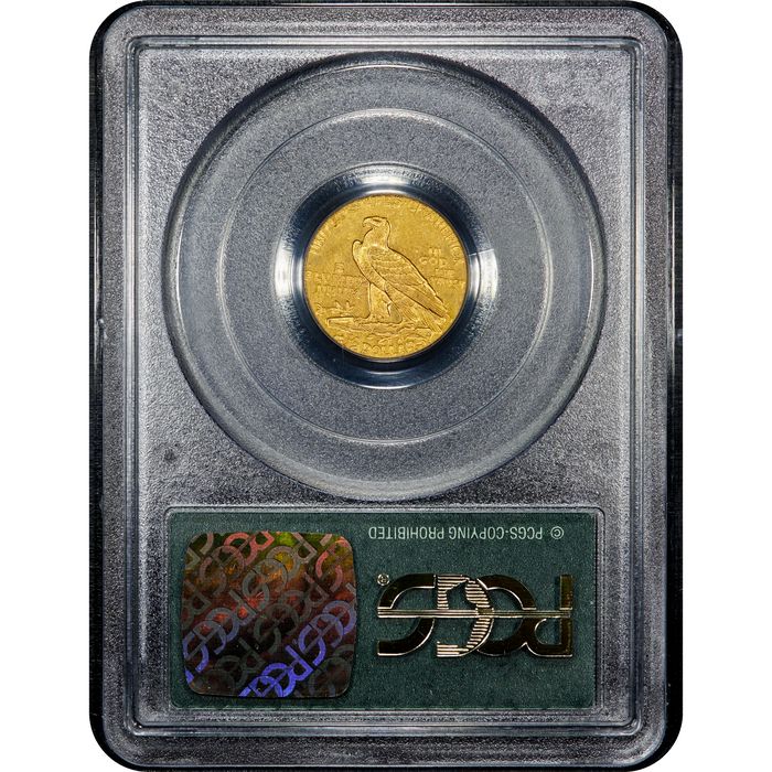 1911 Indian Gold Quarter Eagle ($2.50) OGH Reverse Image