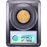 1911-S Indian Gold Half Eagle ($5) Reverse Slab Image